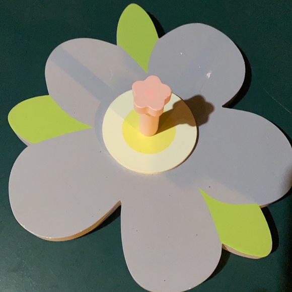 Set of 3 flower wall plaque with pegs - Picture 4 of 4